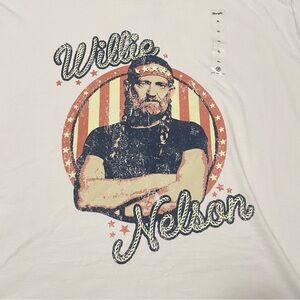 NWT Willie Nelson Wrangler T-Shirt Short Sleeve Country Music Festival Western